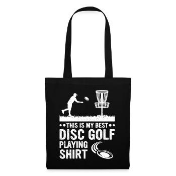 This is my best disc golf playing shirt Disc Golf - Tote Bag - black - Front