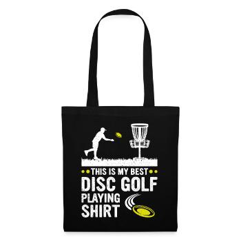 This is my best disc golf playing shirt Disc Golfi - Tote Bag - black - Front
