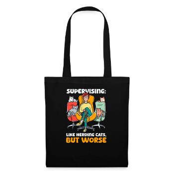 Superviseur superviseur : Comme des chats de troupeau, mais pas - Sac en tissu - noir - Devant