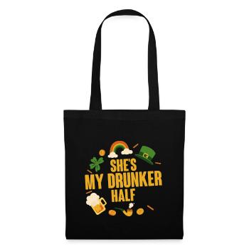 Elle est ma moitié ivre 2 - Sac en tissu - noir - Devant