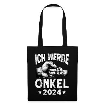 Ich werde Onkel 2024 - Stoffbeutel - Schwarz - Vorne