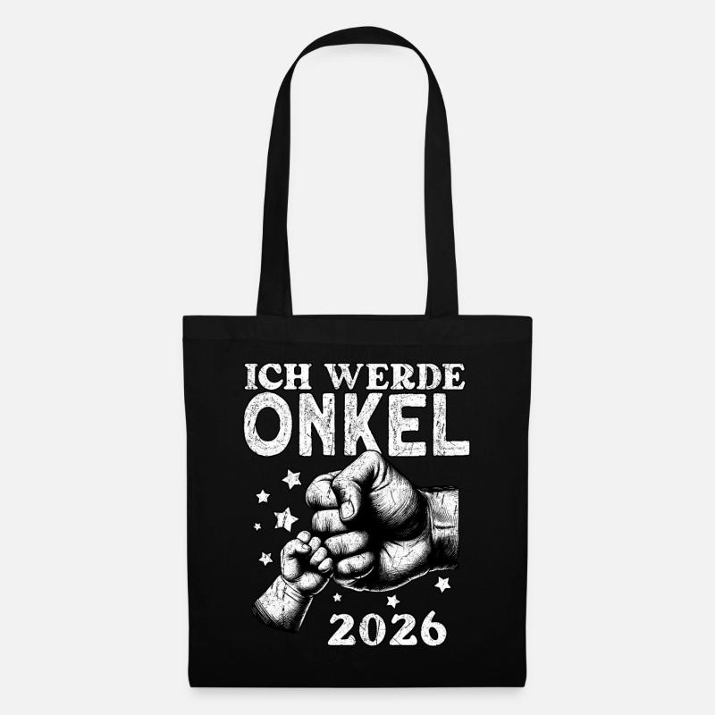 Ich werde Onkel 2026 - Stoffbeutel - Schwarz