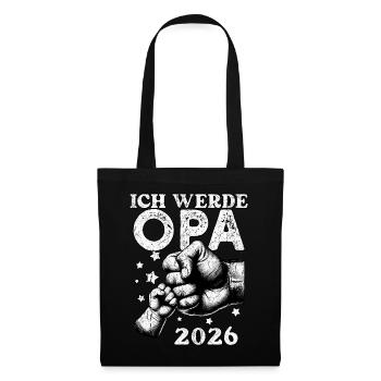 Ich werde Opa 2026 - Stoffbeutel - Schwarz - Vorne