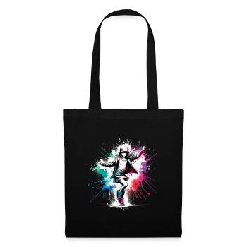 fille qui aime danser - Sac en tissu - noir - Devant