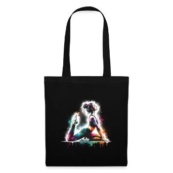 fille qui aime le Pilates - Sac en tissu - noir - Devant