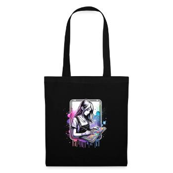 girl who love scrapbooking - Tote Bag - black - Front