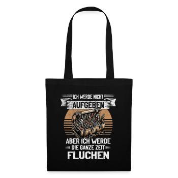 N’abandonnez jamais, jurez de manière créative ! - Sac en tissu - noir - Devant
