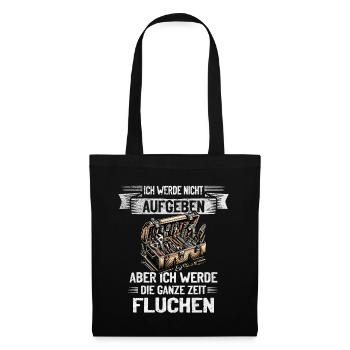 N’abandonnez jamais, jurez de manière créative ! - Sac en tissu - noir - Devant