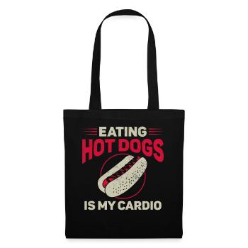 hot-dog adulte manger des hot-dogs est - Sac en tissu - noir - Devant