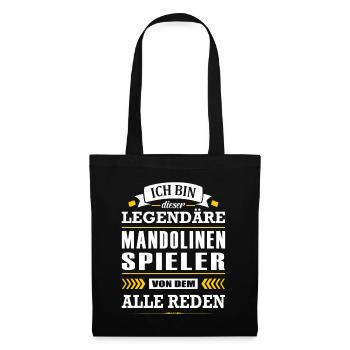 Dieser Legendäre Mandolinenspieler Mandoline - Stoffbeutel - Schwarz - Vorne