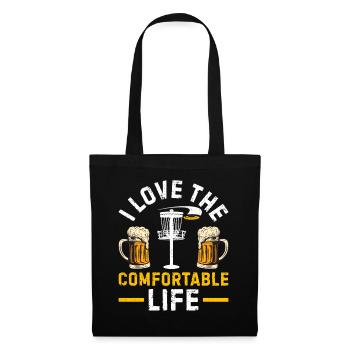 Disc Golf Disc Golfer - J’adore le confort - Sac en tissu - noir - Devant