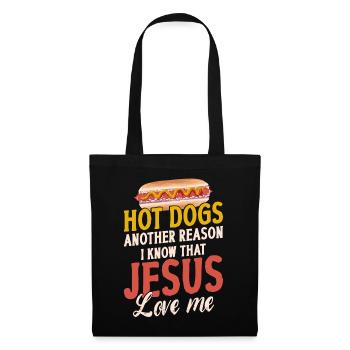 Hot Dog Adult Jesus Faith - Tote Bag - black - Front