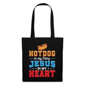 Hot Dog Adult Jesus Faith - Tote Bag - black - Front