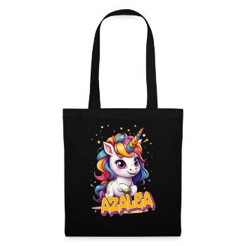 AZALEA - Beautiful girl name with cute unicorn - Tote Bag - black - Front