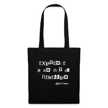 Existence is an act of rebellion Albert Camus - Tote Bag - black - Front