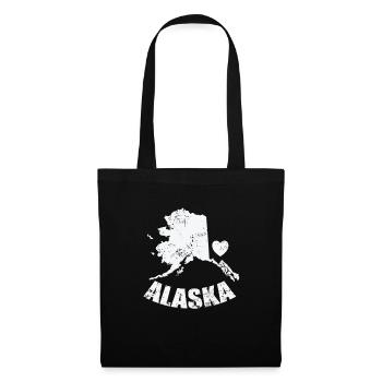 Alaska Heart State USA America - Tote Bag - black - Front