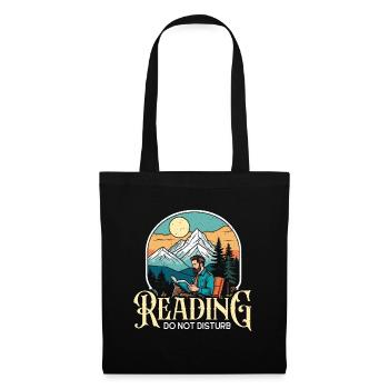 Lecture Ne pas déranger Rat de bibliothèque Littérature livresque - Sac en tissu - noir - Devant