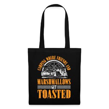 Camping Where Friends and Marshmallows Toast 3 - Stoffbeutel - Schwarz - Vorne