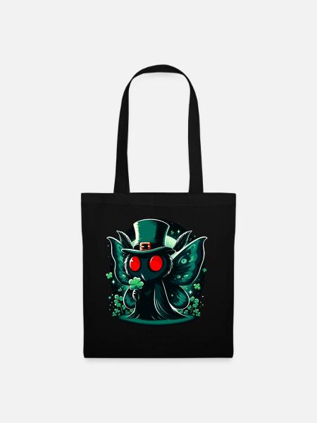 Irish Leprechaun Mothman - Stoffbeutel - Schwarz