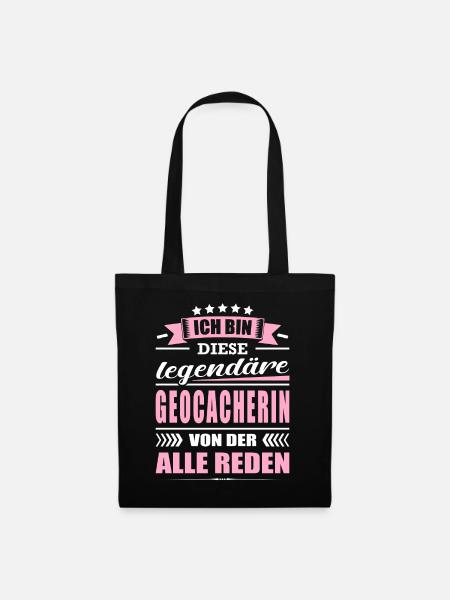 Ich Bin Diese Legendäre Geocacherin Geocaching - Stoffbeutel - Schwarz