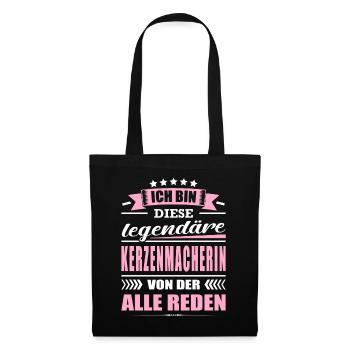 Ich Bin Diese Legendäre Kerzenmacherin Kerzen - Stoffbeutel - Schwarz - Vorne