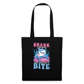 Biologiste amateur de requins : plus qu’une bouchée - Sac en tissu - noir - Devant