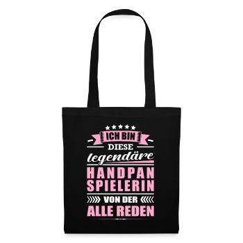 Ich Bin Diese Legendäre Handpanspielerin Handpan - Stoffbeutel - Schwarz - Vorne