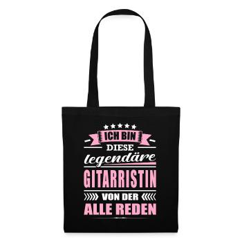 Ich Bin Diese Legendäre Gitarristin Musikerin - Stoffbeutel - Schwarz - Vorne