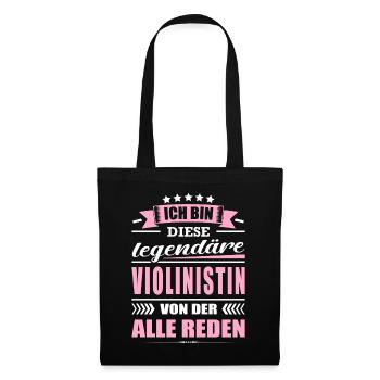 Ich Bin Diese Legendäre Violinistin Musikerin - Stoffbeutel - Schwarz - Vorne