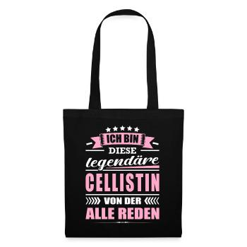 Ich Bin Diese Legendäre Cellistin Musikerin - Stoffbeutel - Schwarz - Vorne