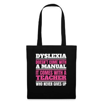 La dyslexie ne s’accompagne pas d’une apraxie manuelle - Sac en tissu - noir - Devant