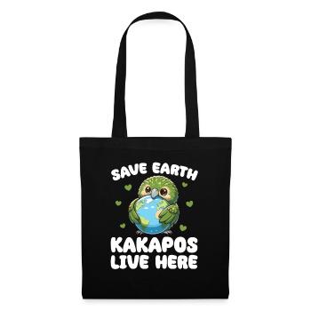 Save the Earth Kakapos live here Earth Day - Tote Bag - black - Front