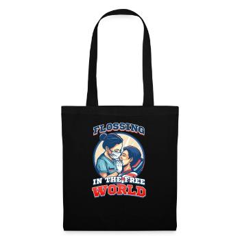 Patriotic Dentist Flossing in the Free World - Tote Bag - black - Front