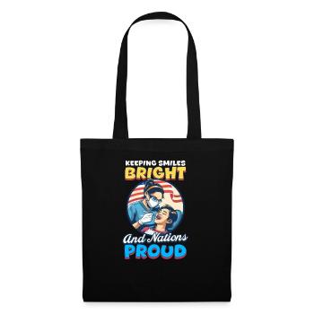 Patriotic Dentist Smiles Bright and Nations Proud - Tote Bag - black - Front