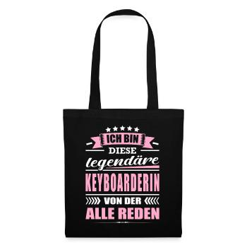 Ich Bin Diese Legendäre Keyboarderin Keyboard - Stoffbeutel - Schwarz - Vorne