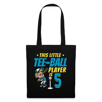 Tee-ball player Party 5th Birthday Tee-ball player - Tote Bag - black - Front
