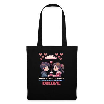 Geek Love Notre histoire d’amour a commencé avec un Dri partagé - Sac en tissu - noir - Devant