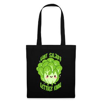 Salade - Sac en tissu - noir - Devant