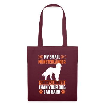 Little Münsterlander snores louder - Tote Bag - burgundy - Front