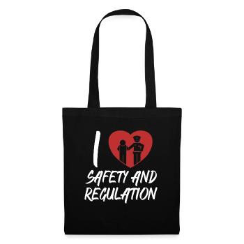 J’aime la sécurité et la réglementation de la garde de prison - Sac en tissu - noir - Devant