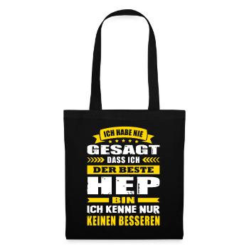 Ich Habe Nie Gesagt Der Beste HEP Pfleger - Stoffbeutel - Schwarz - Vorne