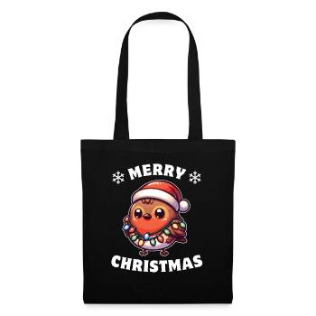 Guisse errante guirlande lumineuse de Noël - Sac en tissu - noir - Devant
