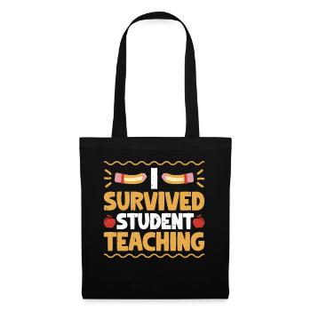 J'ai survécu à l'enseignement des étudiants 7 - Sac en tissu - noir - Devant