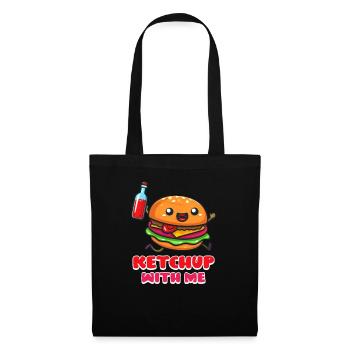 Hamburger Ketchup Avec Moi - Sac en tissu - noir - Devant