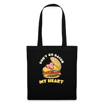 Hamburger Don't Go Bacon My Heart - Stoffbeutel - Schwarz - Vorne