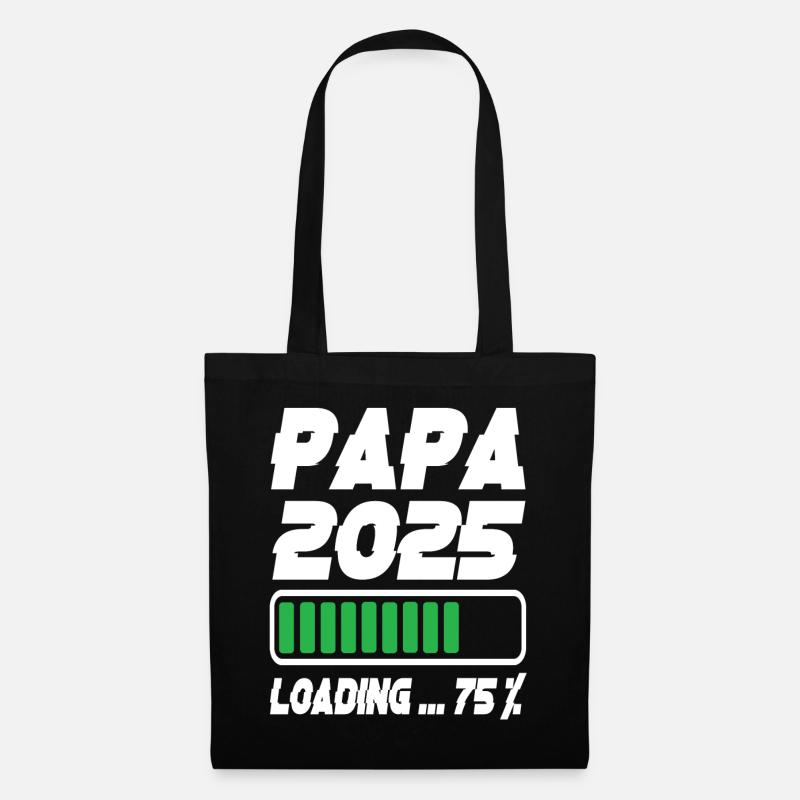 Papa 2025 Loading - Stoffbeutel - Schwarz