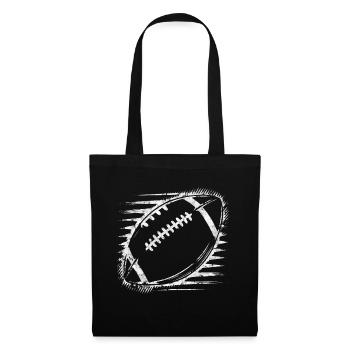 American Football Tshirt Men's Kids Football - Tote Bag - black - Front