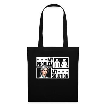 Psychiatrist My Problem My Pictogram Mom Therapist - Stoffbeutel - Schwarz - Vorne