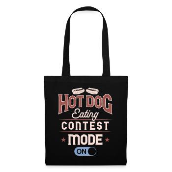 Hot-dog Adulte Manger des hot-dogs - Sac en tissu - noir - Devant