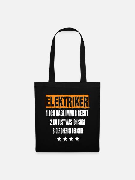 Elektriker - Stoffbeutel - Schwarz